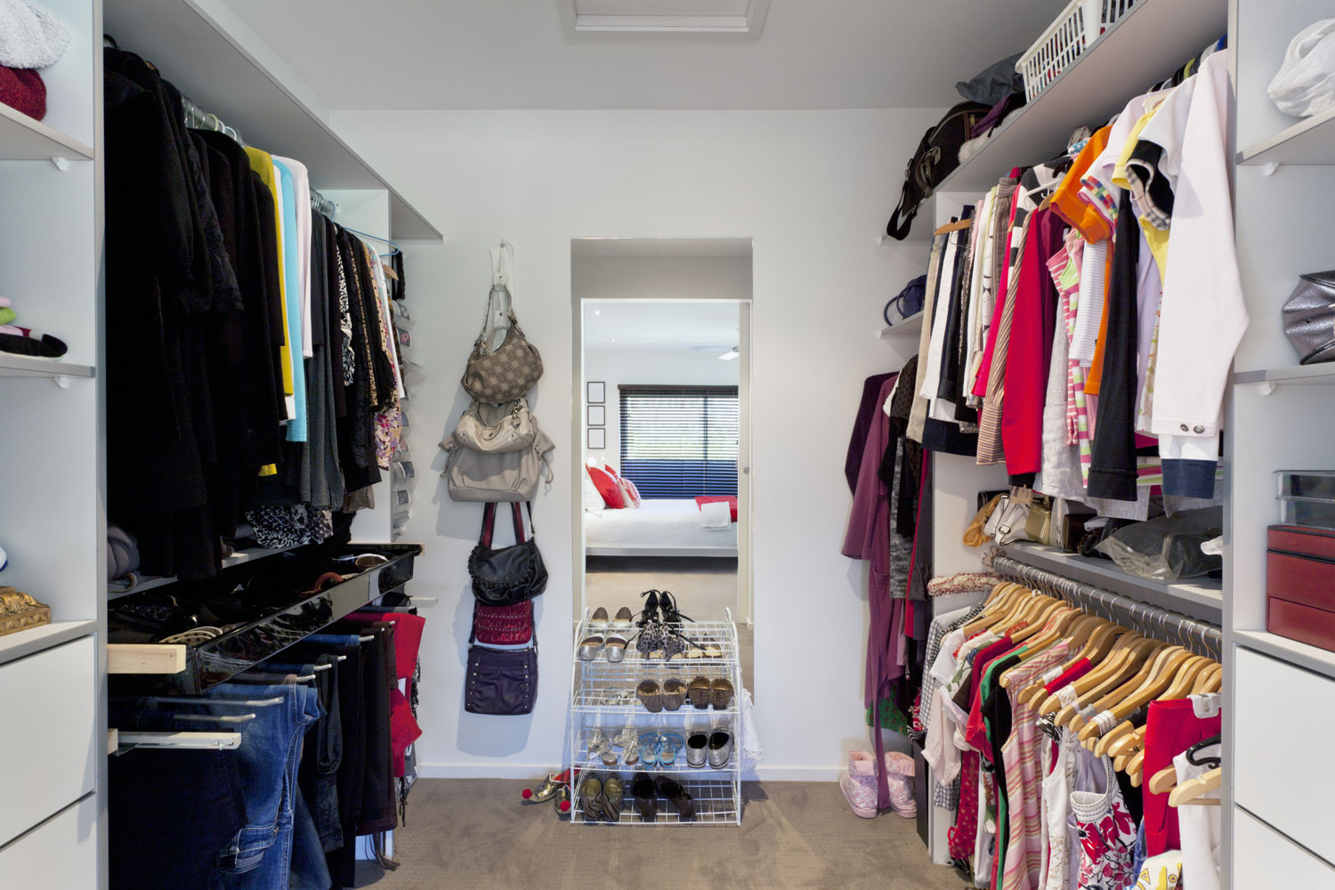 Beautifully organized walk-in closet